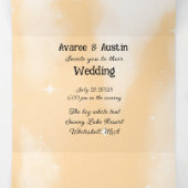 Invitation Trois Volets Mariage floral de la Lune bleue (Intérieur au milieu)