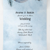 Invitation Trois Volets Mariage floral de la Lune bleue (Intérieur au milieu)