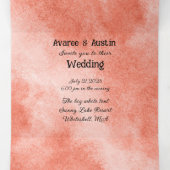 Invitation Trois Volets Mariage floral de la Lune bleue (Intérieur au milieu)