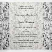 Invitation Trois Volets Mariage floral moderne (Intérieur au milieu)