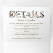 Invitation Trois Volets Mariage forestier de l'aquarelle des bois (Intérieur en premier)