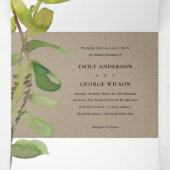 INVITATION TROIS VOLETS MARIAGE MODERNE EN MODERNE EN MODERNE EN COULEUR D (Intérieur au milieu)