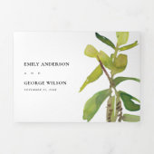 INVITATION TROIS VOLETS MARIAGE MODERNE EN VERRE DE FAUNE EN VERRE DE COUL (Page de couverture)