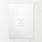 Invitation Trois Volets Mariage moderne et élégant, bleu outresque (Page de couverture)