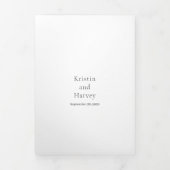 Invitation Trois Volets Mariage moderne noir élégant (Page de couverture)