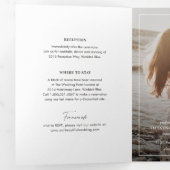 Invitation Trois Volets Mariage moderne photo noir et blanc chic (Intérieur en premier)