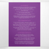 Invitation Trois Volets Mariage monogramme de l'art cardiaque des tulipes (Intérieur au milieu)