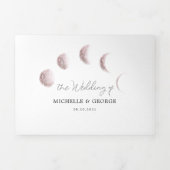 Invitation Trois Volets mariage mystique de la lune (Page de couverture)