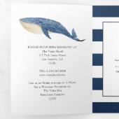 Invitation Trois Volets Mariage nautique baleine (Intérieur en premier)