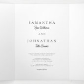 Invitation Trois Volets Mariage photo Boho Arch (Intérieur au milieu)
