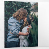 Invitation Trois Volets Mariage photo design élégant (Intérieur en premier)