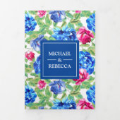 Invitation Trois Volets Mariage photo Jardin floral lumineux (Page de couverture)