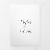 Invitation Trois Volets Mariage photo moderne contemporain simple (Page de couverture)