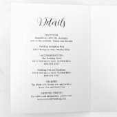 Invitation Trois Volets Mariage photo moderne contemporain simple (Intérieur en premier)
