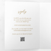 Invitation Trois Volets Mariage photo moderne or simple (Intérieur en premier)