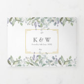 Invitation Trois Volets Mariage Photo Sage And Lilac Green (Page de couverture)