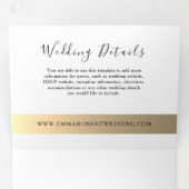 Invitation Trois Volets Mariage photo simple et élégant (Intérieur en premier)