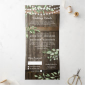 Invitation Trois Volets Mariage Rustique avec Végétal Tout Compris (Intérieur)