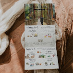 Invitation Trois Volets Mariage rustique de forêt de séquoia<br><div class="desc">Donnez le ton pour votre journée spéciale avec cette enchanteresse Rustique Redwood Forest Mariage Tri-Fold Invitation. Conçue pour célébrer la beauté naturelle des grands espaces extérieurs, cette invitation présente une aquarelle époustouflante représentant des bois rouges, évoquant l'amour et le charme intemporel. Idéal pour les couples amoureux de la nature qui...</div>