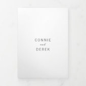 Invitation Trois Volets Mariage Simple Moderne (Page de couverture)