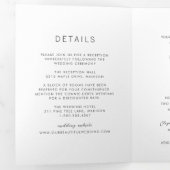 Invitation Trois Volets Mariage Simple Moderne (Intérieur en premier)