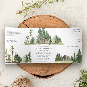 Invitation Trois Volets Mariage tout compris en chalet dans un lodge de la