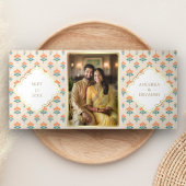 Invitation Trois Volets Mariée indienne Doli traditionnelle en un seul Mar