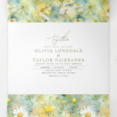 Invitation Trois Volets Meadow Fleurs sauvages Boho d'été Mariage photo (Intérieur au milieu)