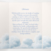 Invitation Trois Volets Memorial Trifold Funeral Template (Intérieur au milieu)