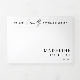 Invitation Trois Volets Minimaliste Enfin Se Marier Mariage