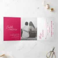 Minuscule rose chaud Mariage moderne