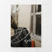 Invitation Trois Volets Modern Chic, Déclaration Deux Photo Enregistrer La (Page de couverture)