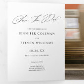 Invitation Trois Volets Modern Chic, Déclaration Deux Photo Enregistrer La (Intérieur en premier)