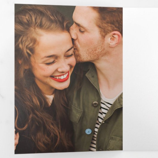 Invitation Trois Volets Modern Chic, Instruction Enregistrer Le Carte phot (Intérieur en premier)