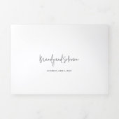 Invitation Trois Volets Modern Elegant Photo Wedding (Page de couverture)