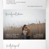 Invitation Trois Volets Modern Elegant Photo Wedding (Intérieur au milieu)