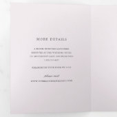 Invitation Trois Volets Modern Pink Stripes Elegant Wedding (Intérieur en premier)