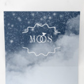 Invitation Trois Volets Moderne Gorgey Mountain Nuages Star Night (Intérieur en premier)