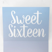 Invitation Trois Volets Moderne Sweet 16 Pastel Ombre Deux Tons (Intérieur en premier)