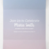 Invitation Trois Volets Moderne Sweet 16 Pastel Ombre Deux Tons (Intérieur au milieu)