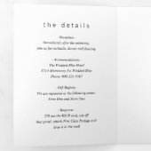 Invitation Trois Volets Monogramme minimaliste Mariage moderne simple (Intérieur en premier)