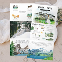 Montagne de neige robuste | Mariage illustré