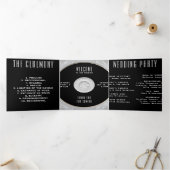 Invitation Trois Volets Musique CD Album couverture livret Black Wedding P (Intérieur)
