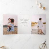 Invitation Trois Volets Noël est l'or | Galerie photo multiple Ivory 5 (Intérieur)