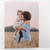 Invitation Trois Volets Noël est l'or | Galerie photo multiple Ivory 5 (Intérieur en premier)