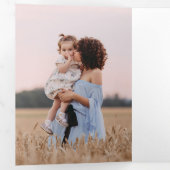 Invitation Trois Volets Noël est l'or | Mint 5 Multi Photo Gallery (Intérieur en premier)