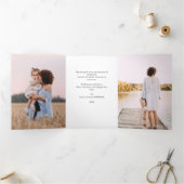 Invitation Trois Volets Noël est l'or | NAVY 5 Multi Photo Gallery (Intérieur)