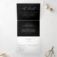 Noir et blanc à Dernier minimaliste Mariage de scr
