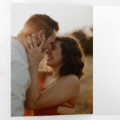 Invitation Trois Volets Noir Moderne Enregistrer La Date Typographie Photo (Intérieur en premier)