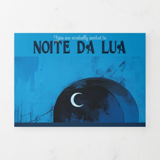 Invitation Trois Volets noite da lua, soirée bal (Page de couverture)